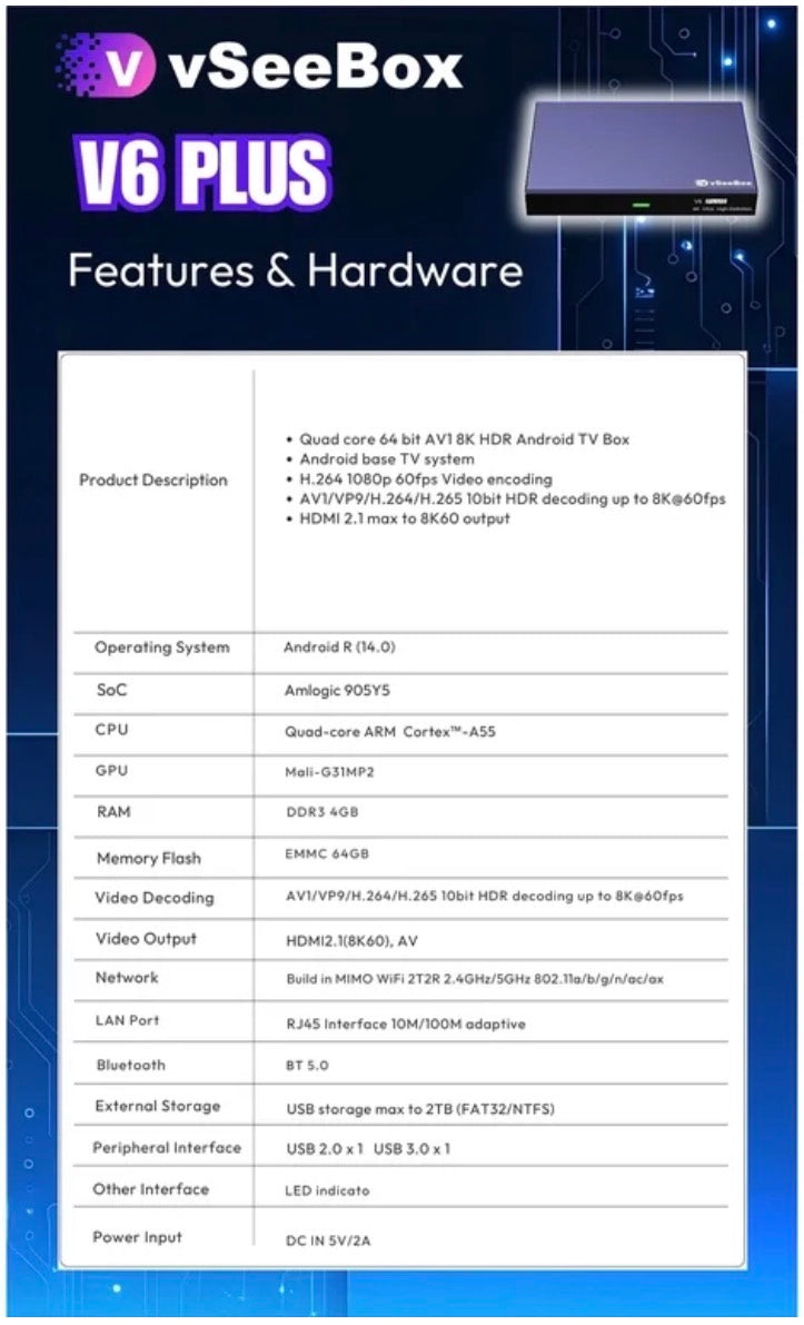 VSEEBOX V6 PLUS