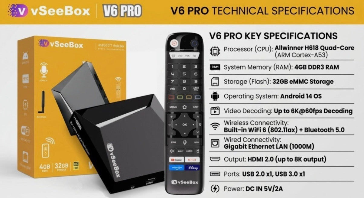 VSEEBOX V6 PRO